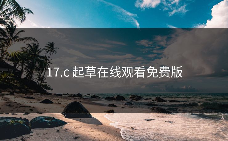 17.c 起草在线观看免费版
